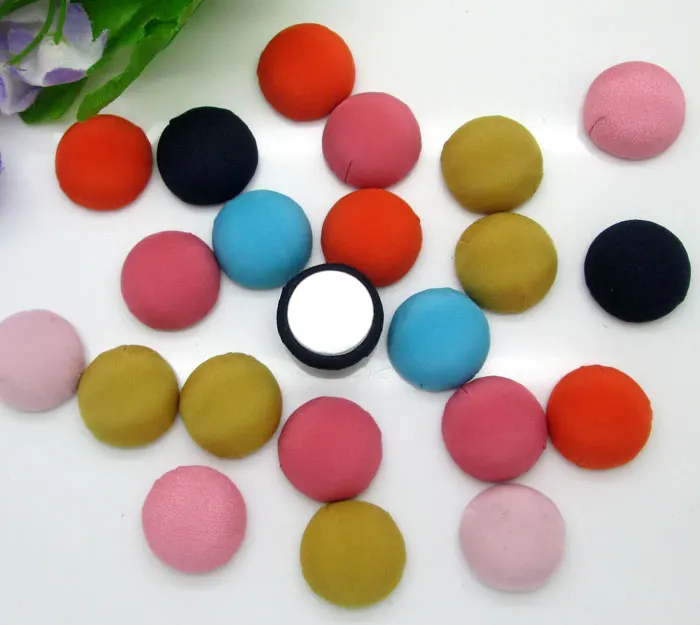 Круглые тканевые пуговицы-Кабошоны 50 шт. | Дом и сад