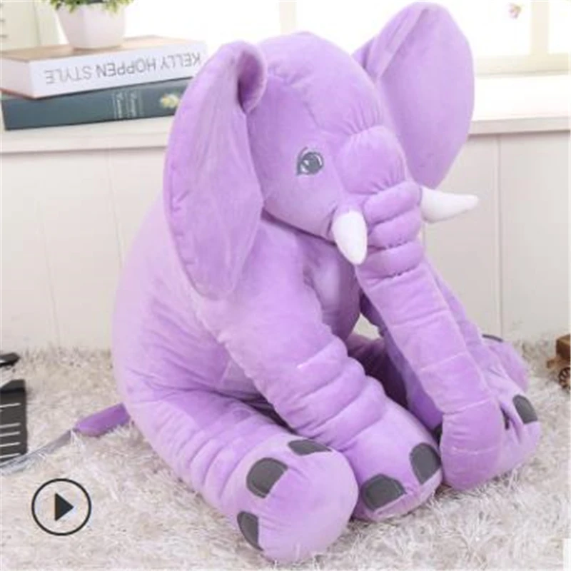 Violet 40/60 см слон кукла плюшевые многофункциональная подушка Кондиционер Одеяло плюша коллекция кукол игрушки подарок - Цвет: Violet
