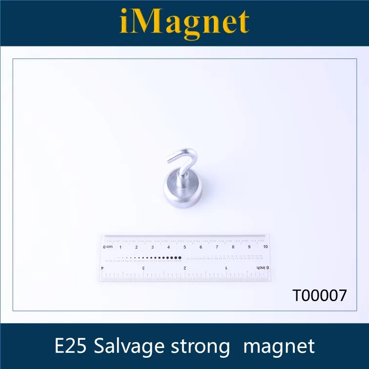 

1Pcs E25strong salvage magnet pot fishing magnets deep sea salvage fishing hook treasure hunter holder Vertical pull 3-12kg