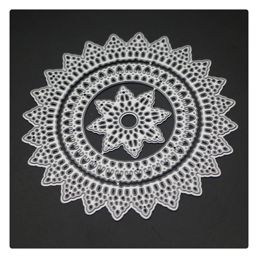 YINISE металлические режущие штампы для трафареты скрапбукинга в форме цветка