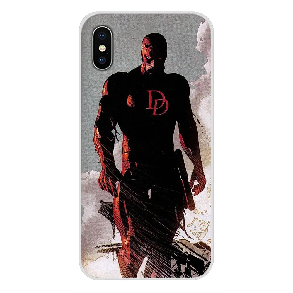 Мобильный Marvel Comics Daredevil красный для LG G3 G4 Mini G5 G6 G7 Q6 Q7 Q8 Q9 V10 V20 V30 X Power 2 3 K10 K4 K8 2017 ТПУ