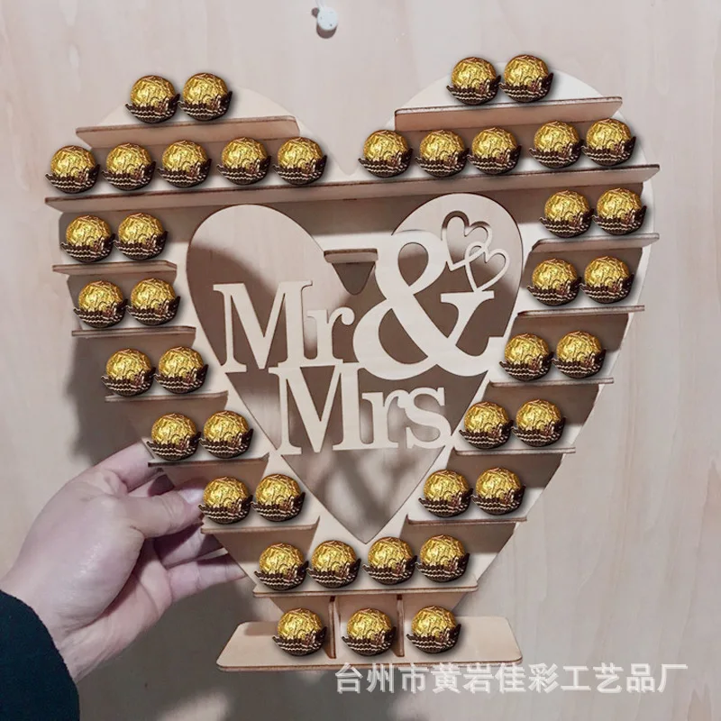 Деревянный конфетная стойка Жених и невеста Mr Mrs для конфет Ferrero коробка