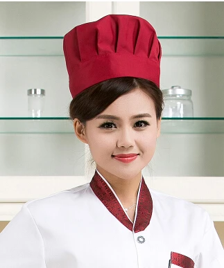 2018 новая горячая продажа Кепка повара гриб шеф-повара Шляпа Сплошной Цвет