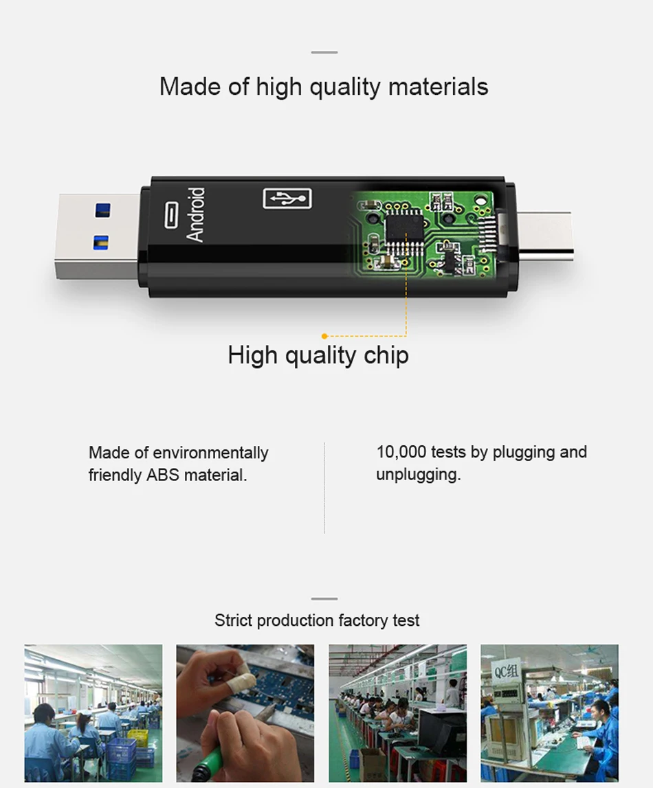 Сверхзвуковая многофункциональная карта памяти OTG адаптер USB женский интерфейс/type-c/Micro usb/usb интерфейс для смартфона Macbook