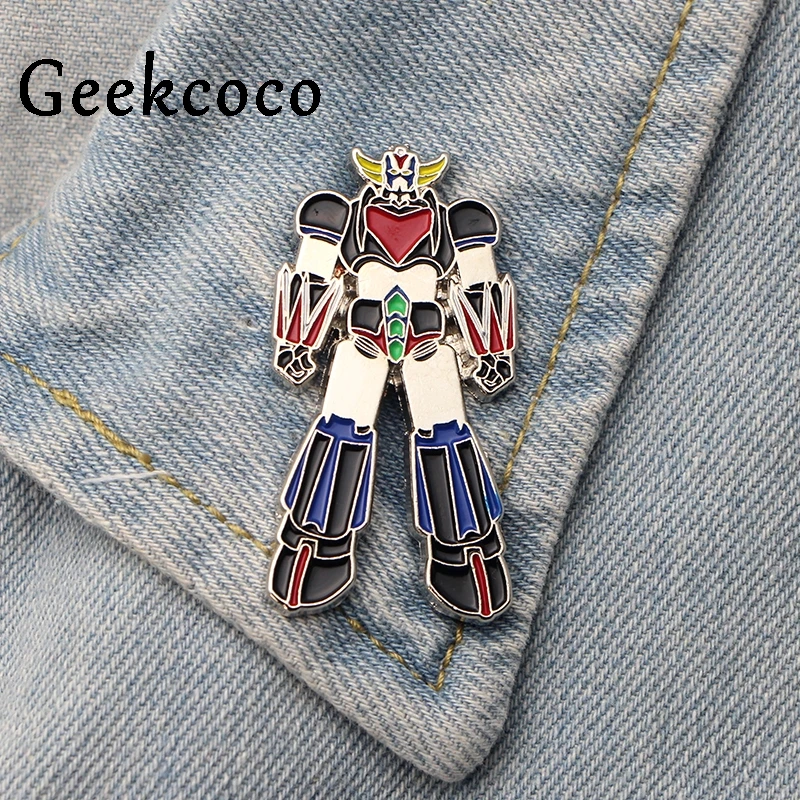 НЛО робот Grendizer 90s эмалированные булавки для металлические украшения для одежды Подарочная сумка рубашка шляпа рюкзак брошь со знаком отличия Значки для мужчин J0138