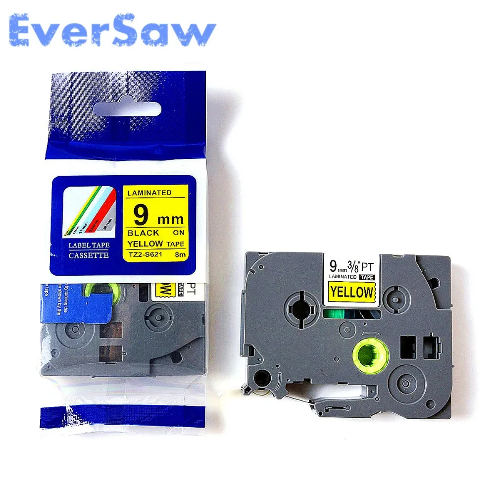 3PK Mix brother p touch very Strong Adhesive tape 9mm TZe-S221 TZE S121 TZE-S621 WHITE / CLEAR/ YELLOW Brother label printer | Компьютеры