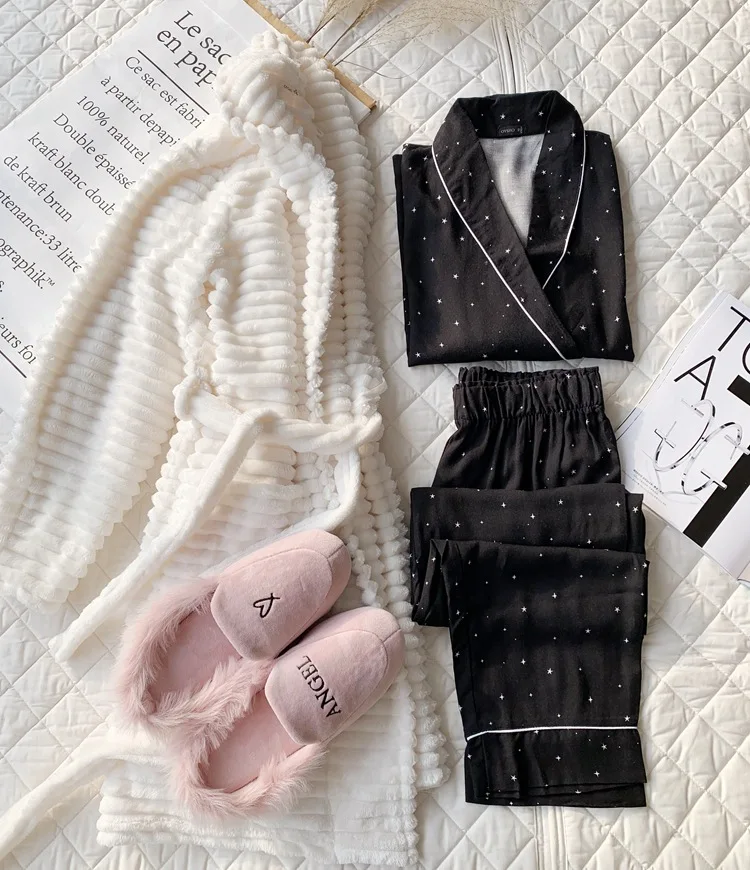 Хлопковая пижама, пижамный комплект для женщин, длинный комплект, shein, Пижама, женская одежда, pjs