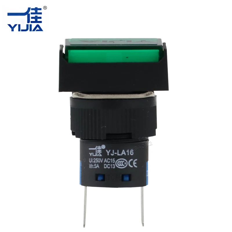 Светодиодный сигнальный светильник 16 мм с двумя контактами подсветкой пилотный