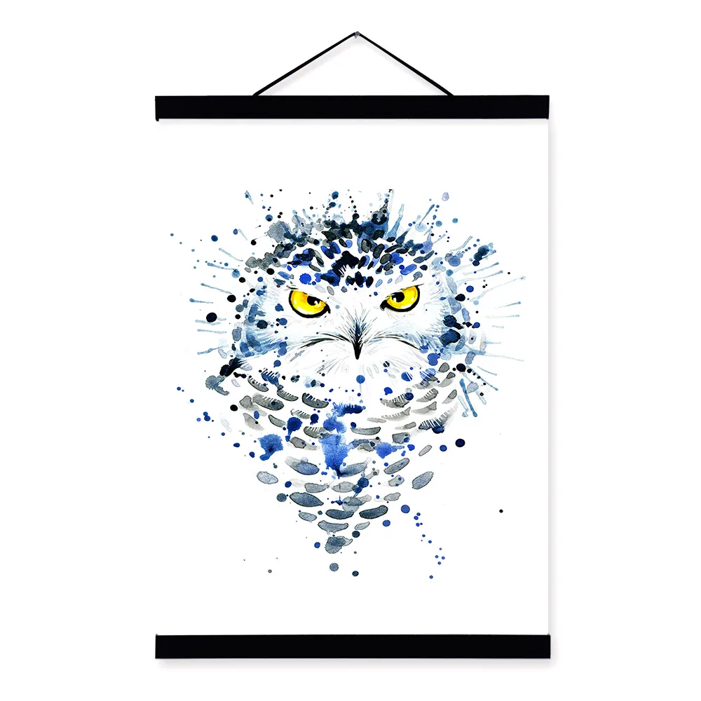 Акварель Животные Зебра печатающая головка Лев большой арт-принт на холсте