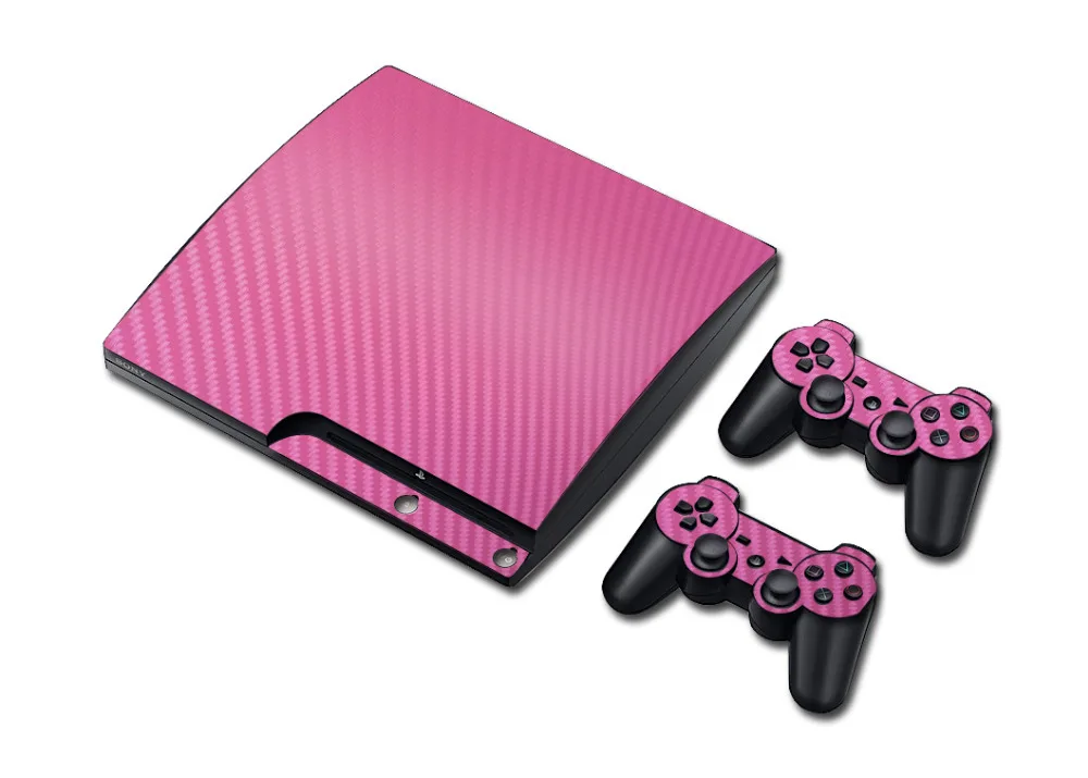 Виниловая наклейка из углеродного волокна для PS3 тонкая игровая консоль с 2