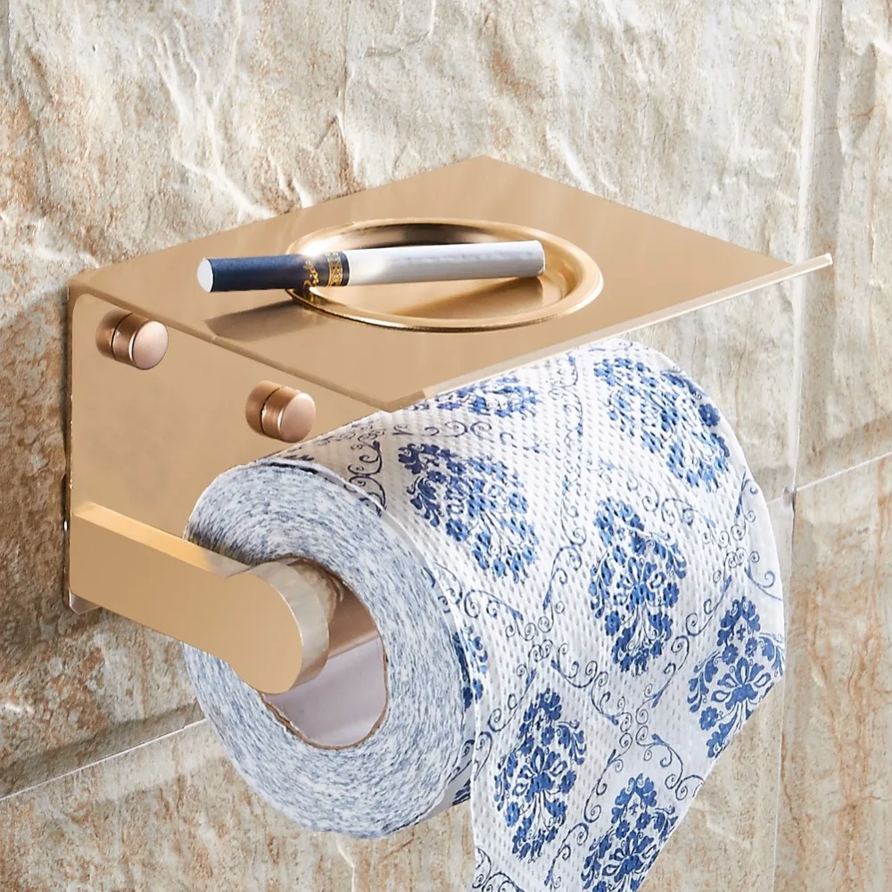 toilet paper holders space aluminum multi function bathroom shelves with ashtray towel shelf phone holder bath accessories free global shipping