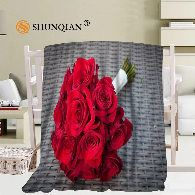 Comprare Su Misura Di Grande Formato Fiori Rosa Rossa Coperte Per Letti Falafel Inverno Caldo Letto Divano Coperta 56x80 Pollici 50X60inch 40X50inch