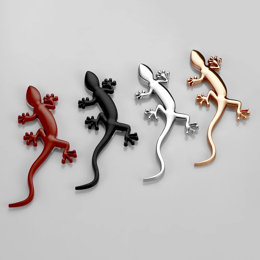 Gecko хромированный 3d-значок из цинкового сплава для Металлическая Эмблема машины
