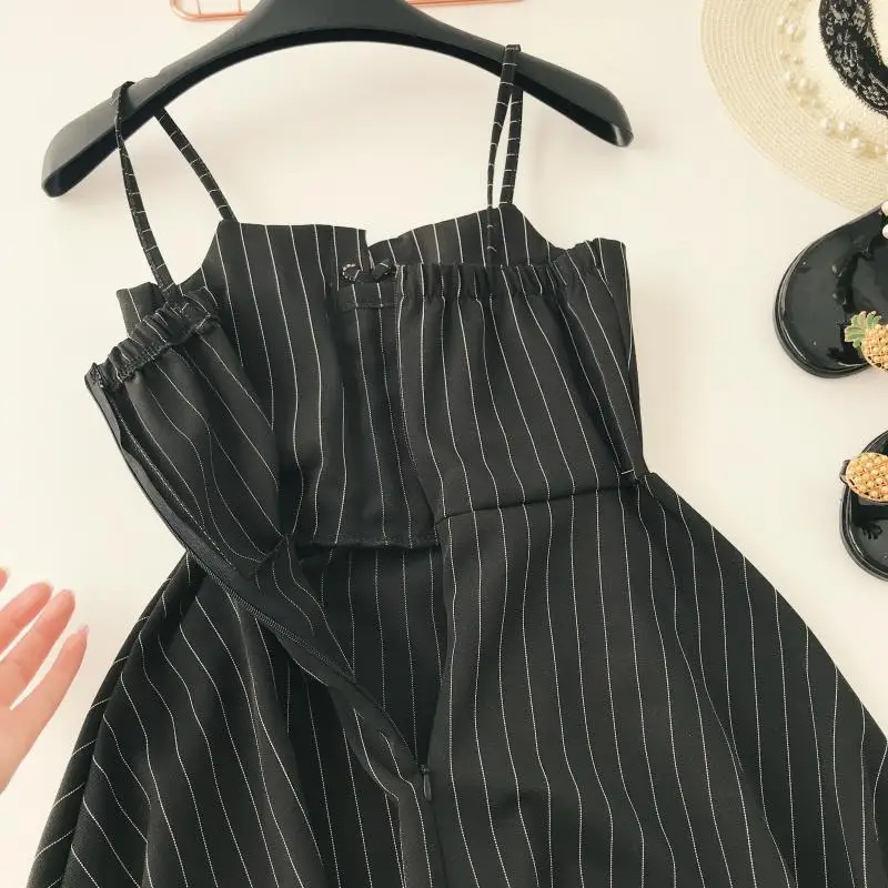 ALPHALMODA женское новое классическое Полосатое платье на бретельках, на шнуровке, с высокой талией, приталенное, для девушек, ТРАПЕЦИЕВИДНОЕ, винтажное, летнее, Vestidos