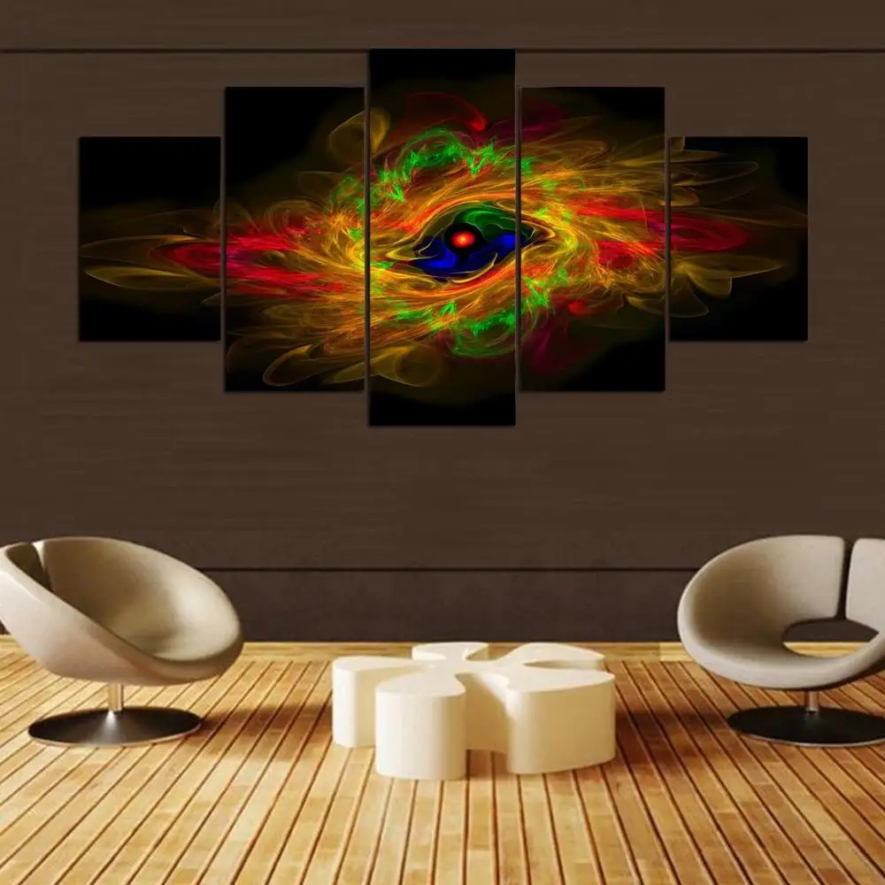 5 панелей высокое качество домашний декор настенная живопись Нью-Йорка в ночное