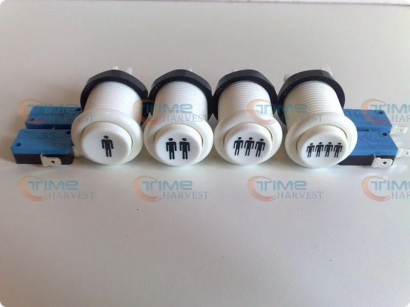 20 шт. Аутентичные Аркада качества Американский Стиль Кнопка 1/2/3/4 плеер кнопки