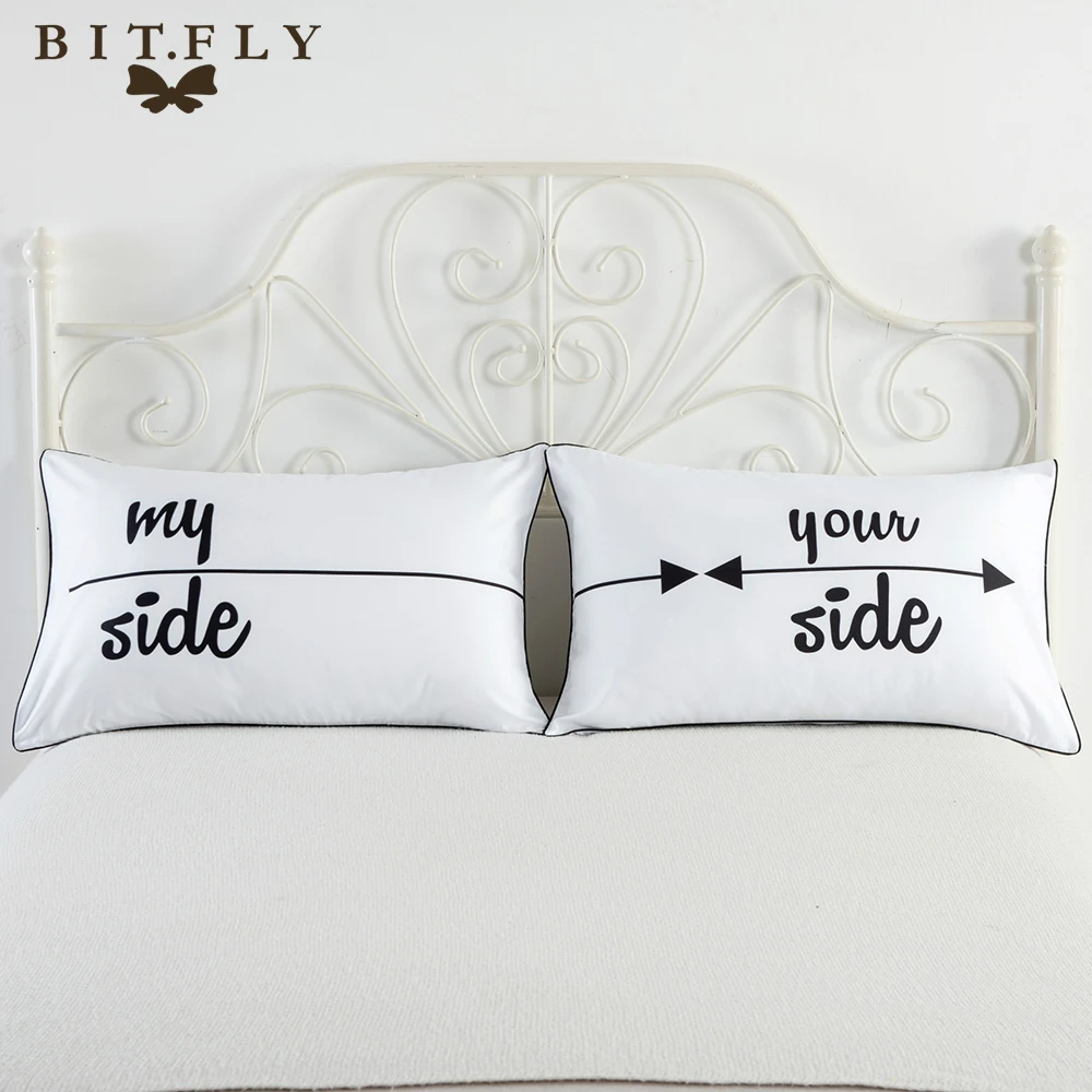 BITFLY 1 пара Королева Король Наволочка декоративная подушка чехол Романтическая