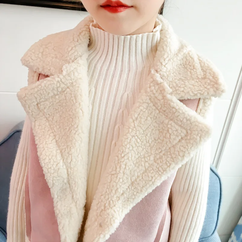 2018 Новое Детское зимнее пальто модный утепленный жилет из берберского флиса для