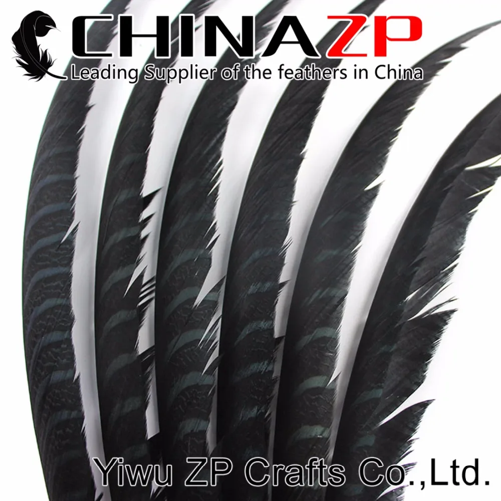 CHINAZP перья 50 штук 32 ~ 36 дюймов (80 90 см) длинные черные зебры леди брикет для девочки