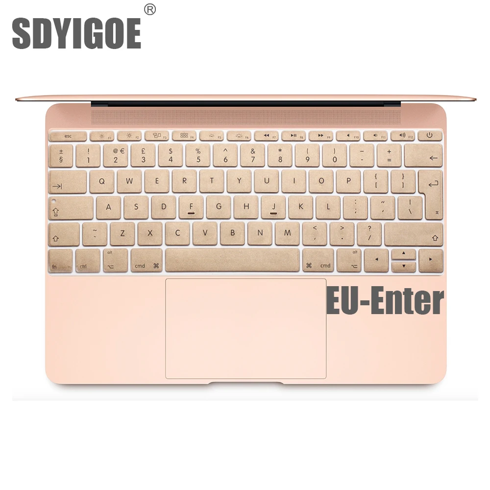 Клавиатура кожного покрова Европейская версия для Macbook 1" A1534 retina Pro 13" не с сенсорной панелью A1708 Версия ЕС пылеотталкивающая пленка