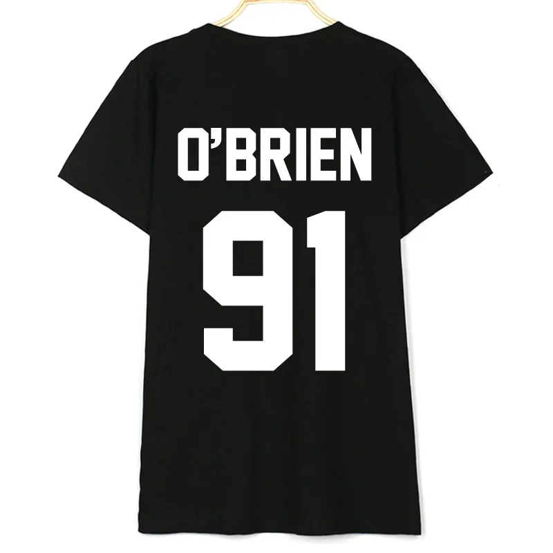 Dylan O'Brien футболка O'BRIEN 91 Футболка с принтом сбоку сзади модная женская мужская