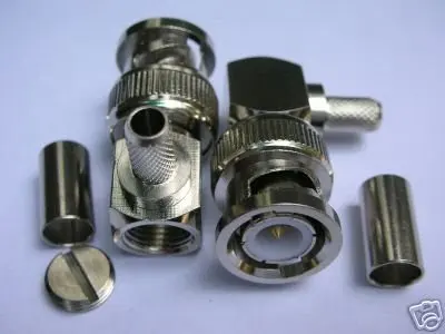 1 шт. прямой угол BNC штекер обжим RF видео разъем адаптер 4 RG59 кабель BN2A|cable connector|cable