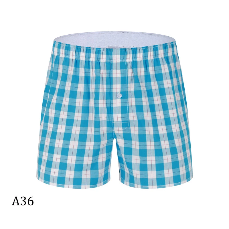 High quality cotton men boxer shorts comfortable loose underwear men plaid cueca masculina cuecas boxers de marca 5 pcs/lot