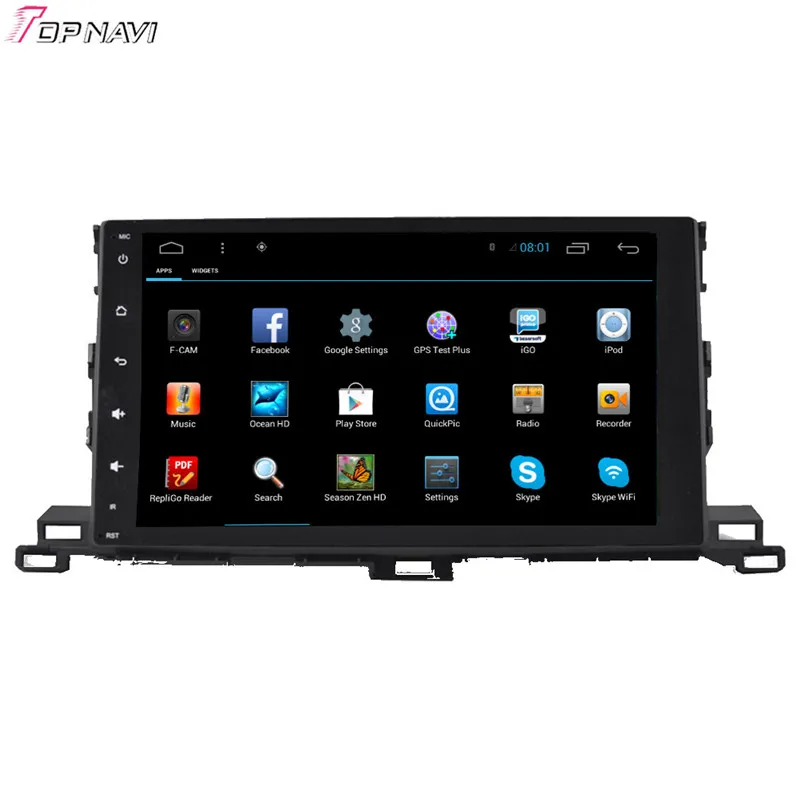 Topnavi четырехъядерный Android 6 0 Автомобильный GPS навигатор для Toyota Highlander 2015 Авторадио