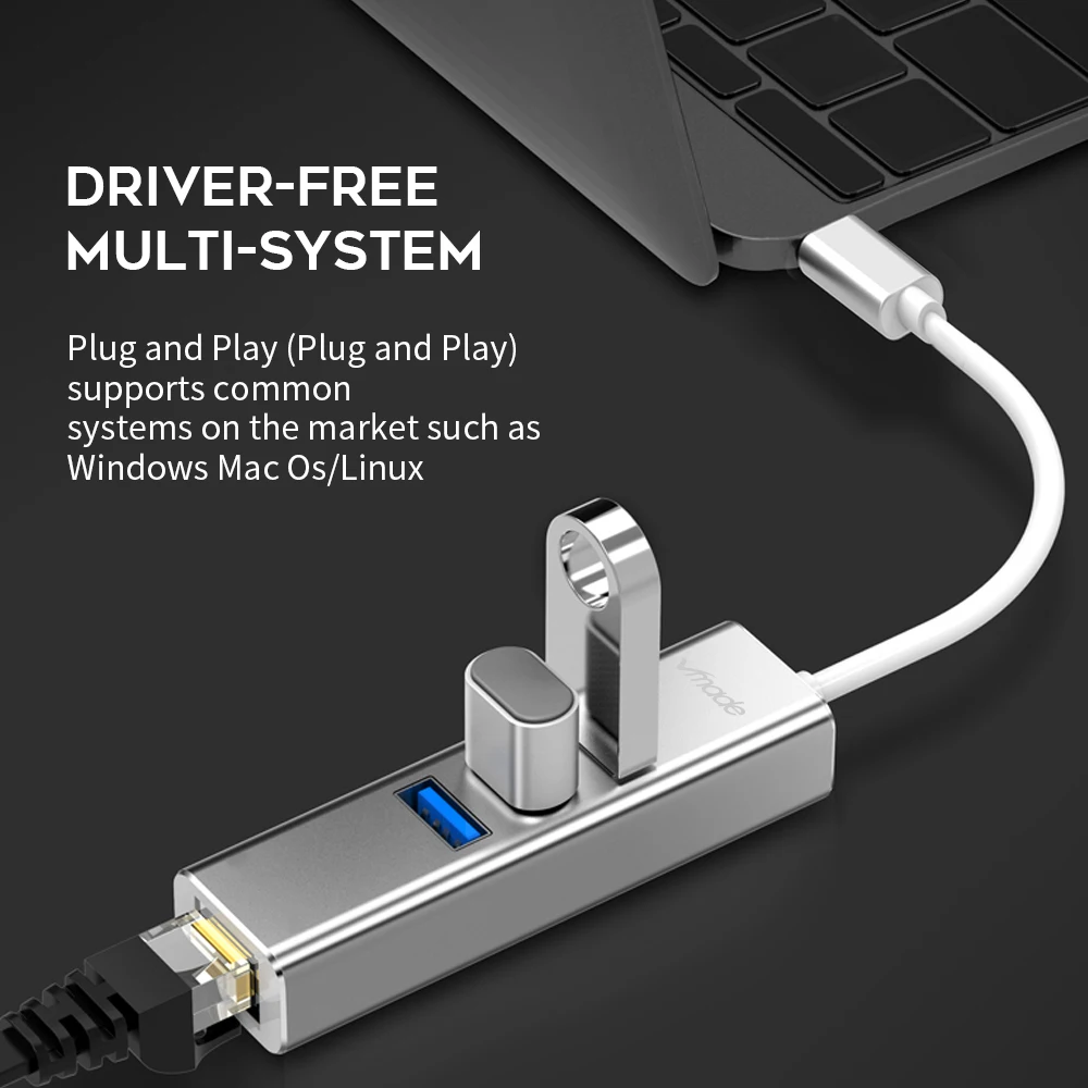 Vmade USB 3 0 концентратор высокой Скорость USB3.0 для RJ45 Ethernet адаптер разветвитель 1000