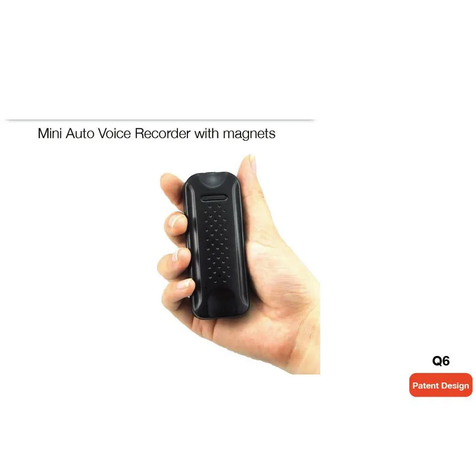 8G Голосовая активация Магнитный микро скрытый диктофон аудио запись внутри Мини