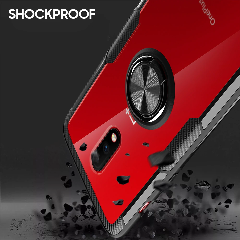 Для Oneplus 7 Чехол HD прозрачный магнитный автомобильный держатель чехол для Oneplus 6T 7 полное защитное кольцо задняя крышка One plus 6T capa