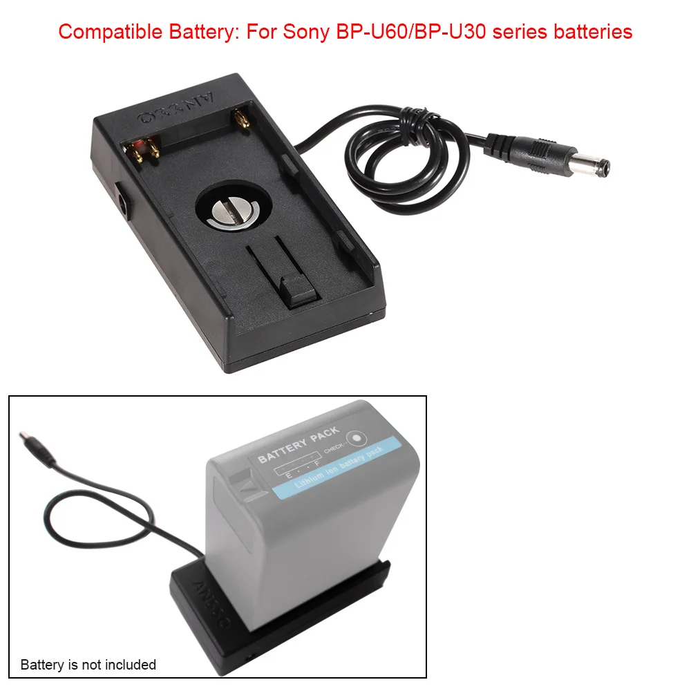 Andoer ABS & Metal DV камера батарейный блок питания для BlackMagic BMCC 4K bmpcc Sony BP U60/U30|Аксессуары