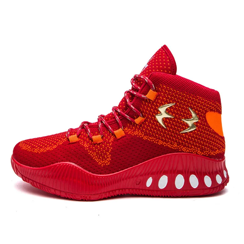 Keloch/Новые Классические Стиль Баскетбольные кеды трикотажные Fly плетения сетки