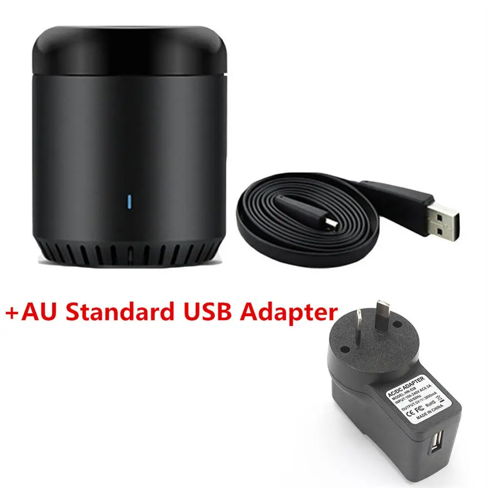 RM Mini 3 AU plug Broadlink умный дом RMMini3 Wi-Fi+ IR+ 4G пульт дистанционного управления работает для Alexa Google Home IFTTT с AU UK US EU Plug AC tv управление Лер - Комплект: RM Mini 3 AU plug