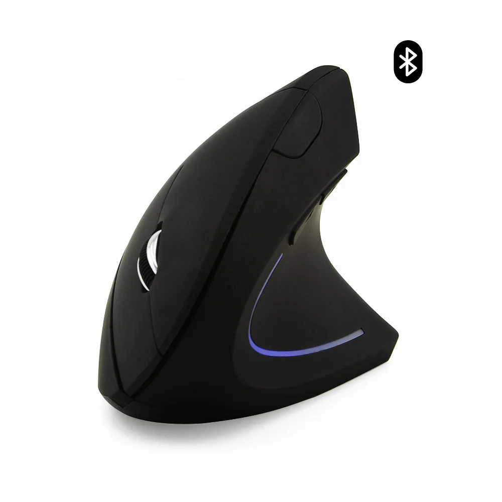 Bluetooth Mouse CHUYI Bluetooth 3,0 светодиодный Беспроводная вертикальная мышка эргономичная офисная оптическая игровая мышь 1600 dpi с коврик для мыши для геймерского ПК ноутбука - Цвет: Bluetooth Mouse