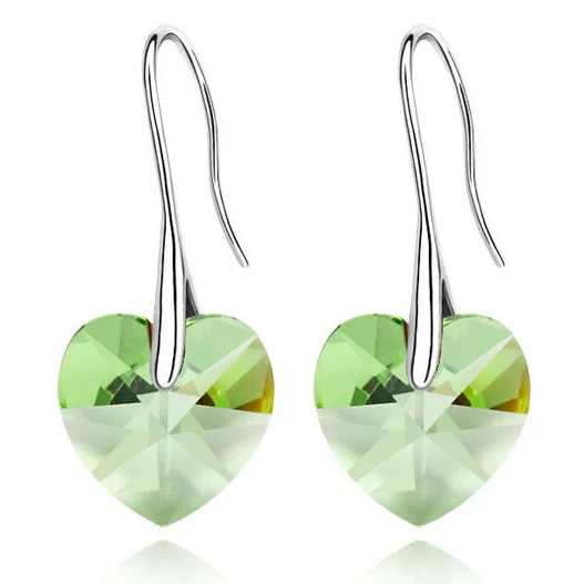 Модные серьги с кристаллами Swarovski кулон в виде сердца для женщин подарок на день