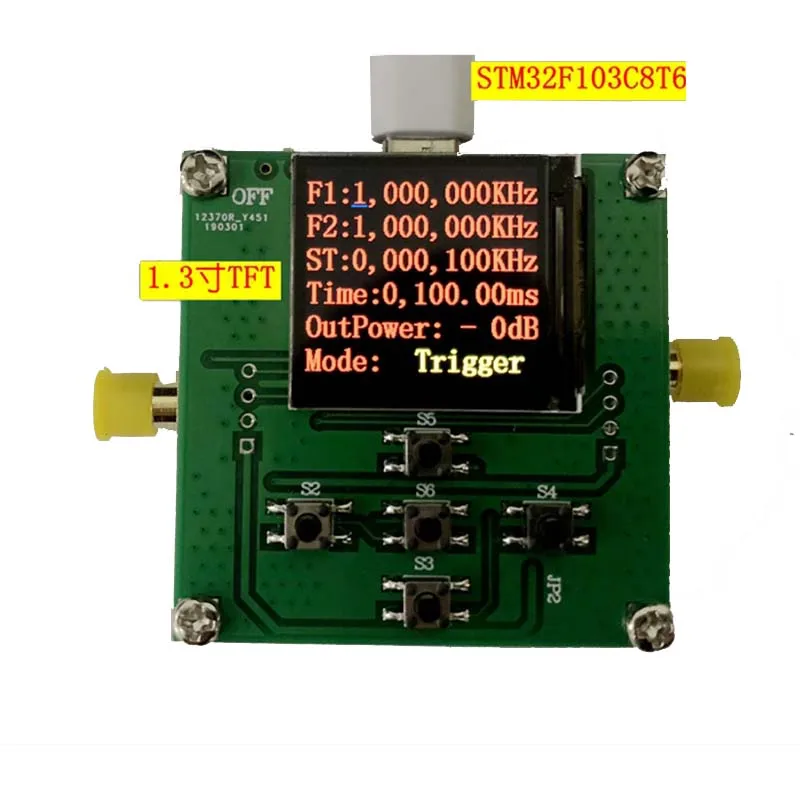 Lusya HMC833 25 M-6 GHZ источник радиочастотного сигнала, фазоблокированный источник развертки STM32 управления открытым исходным кодом TFT T0101