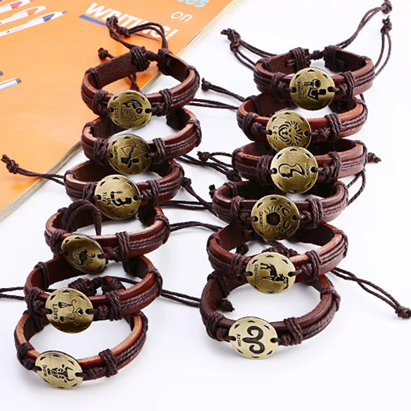 Модные кожаные браслеты ISINYEE с изображением Лев скорпион женские для девушек