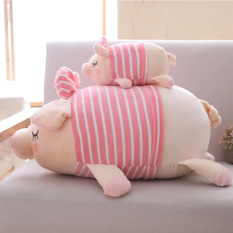 Kawaii розовый бант поросенок Мягкие плюшевые игрушки подушка милый Ститч кукла