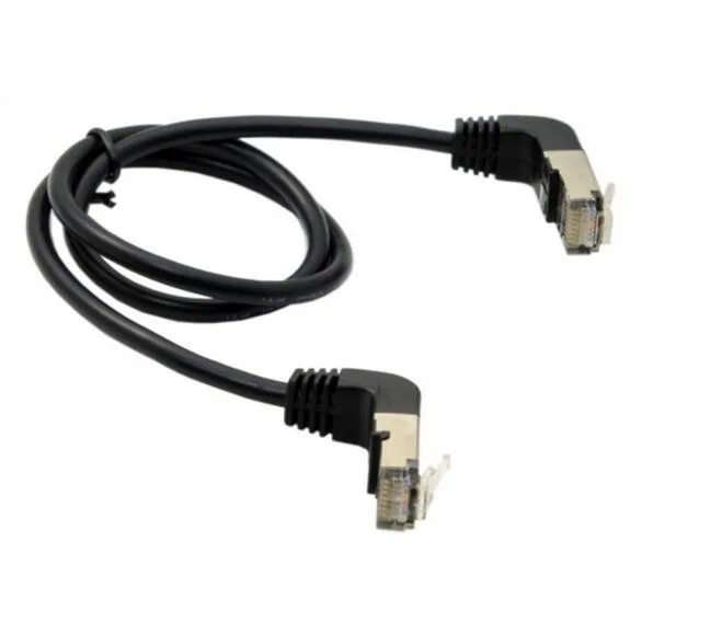 Сетевой Ethernet Кабель 2 угла вверх и 90 градусов cat5e 8P8C FTP STP UTP Cat 5e RJ45 фотосессия 0 4 м 1 3