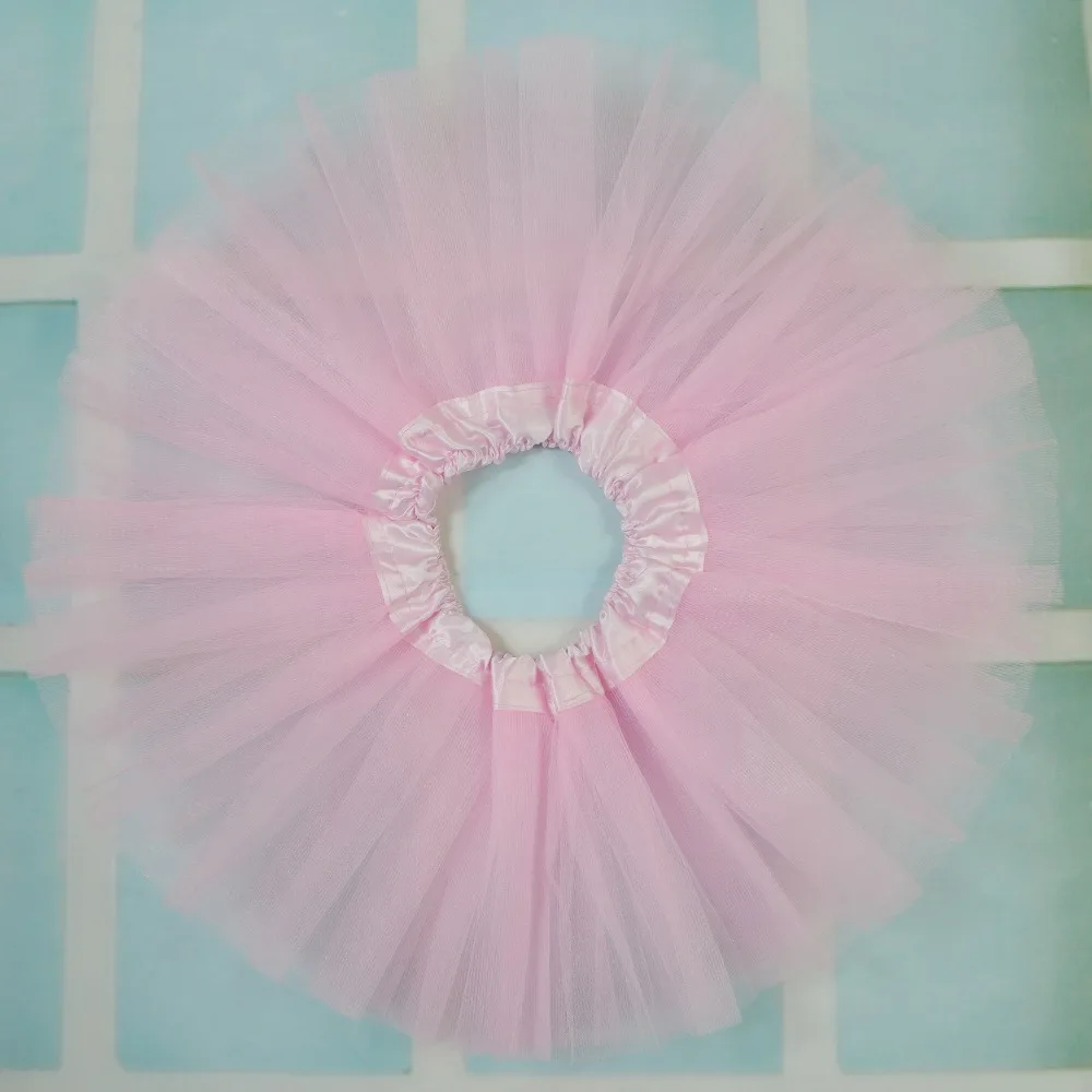 Розовая мини юбка пачка из шифона для новорождённых девочек. Возраст 0 2 года.