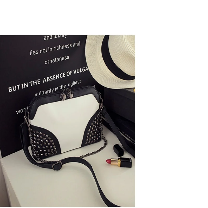 Заклепки Плеча Женщин Сумка женская верхняя одежда Старинные Скраб Оболочки