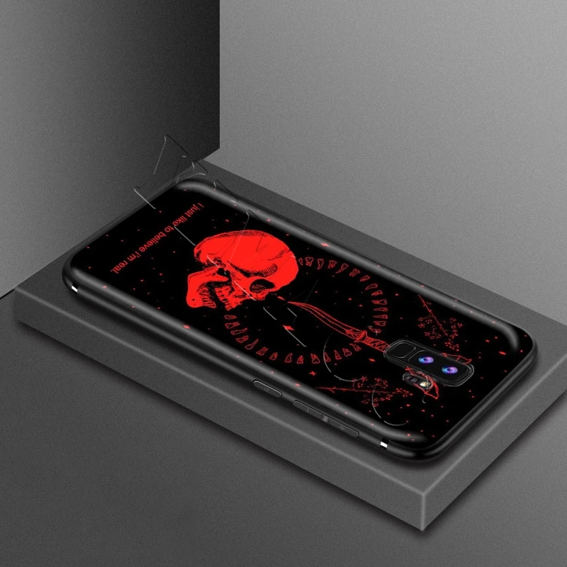 YIMAOC красный чехол для Samsung Galaxy A7 A8 A9 S10 J6 Plus A10 A20 A30 A40 A50 A60 A70 M10 M20 M30 M40|Бамперы| |