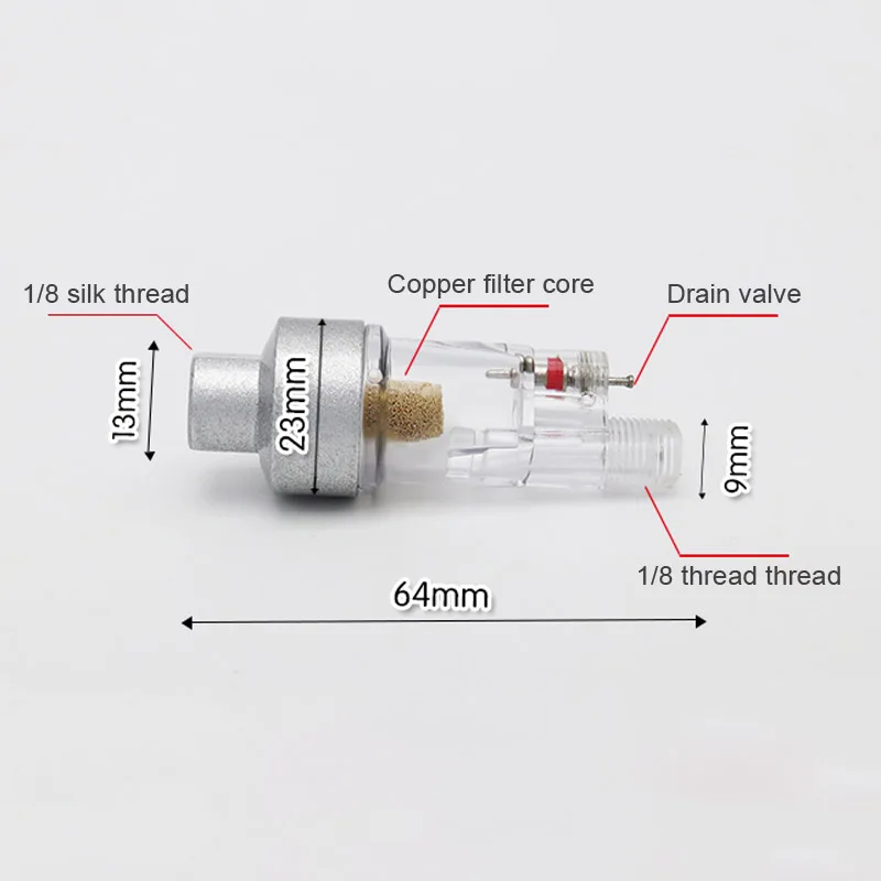 Новый мини воздушный фильтр Airbrush ловушка для воды с увлажнением фитинги 1/8 дюйма