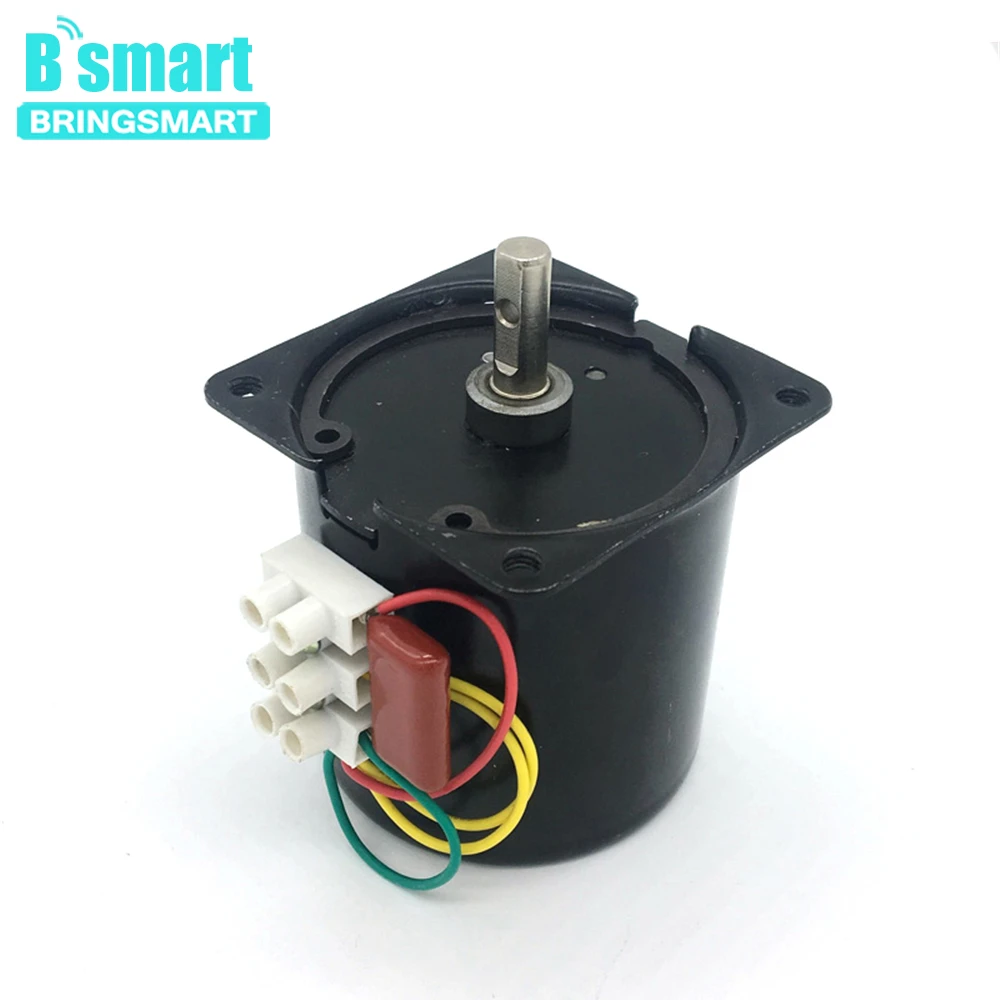 Bringsmart 60KTYZ двигатель переменного тока 220 В 110 В синхронный двигатель 2,5 об/мин низкая скорость высокий крутящий момент мини электрический металлический редуктор мотор барбекю