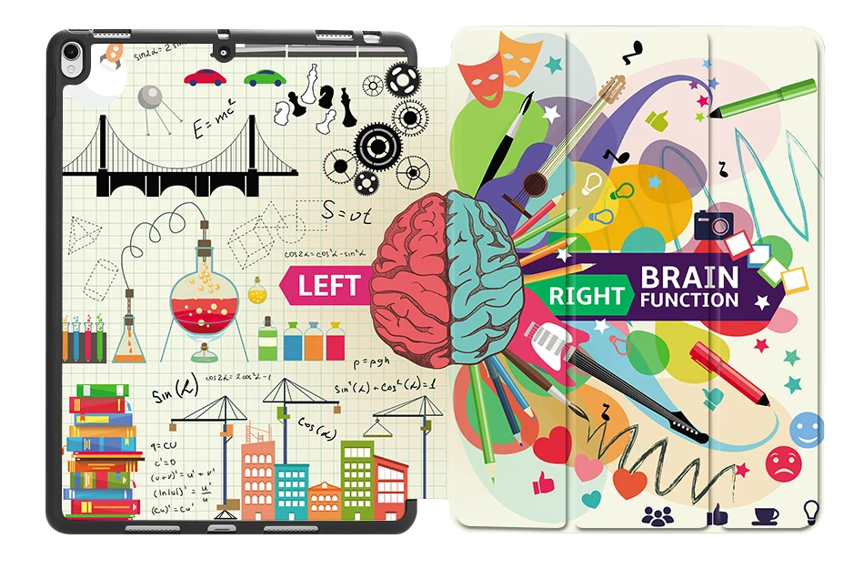 MTT Brain чехол с граффити для iPad Pro 10,5 дюймов Мягкий ТПУ задняя крышка из искусственной кожи складной смарт-чехол для iPad Air 10,5 '' чехол для планшета