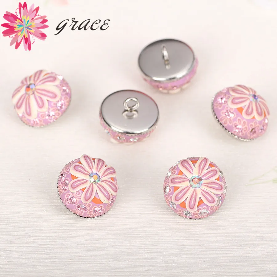 6 шт./лот 15 мм новый специальный дизайн полимерная глина ручная работа прошитая