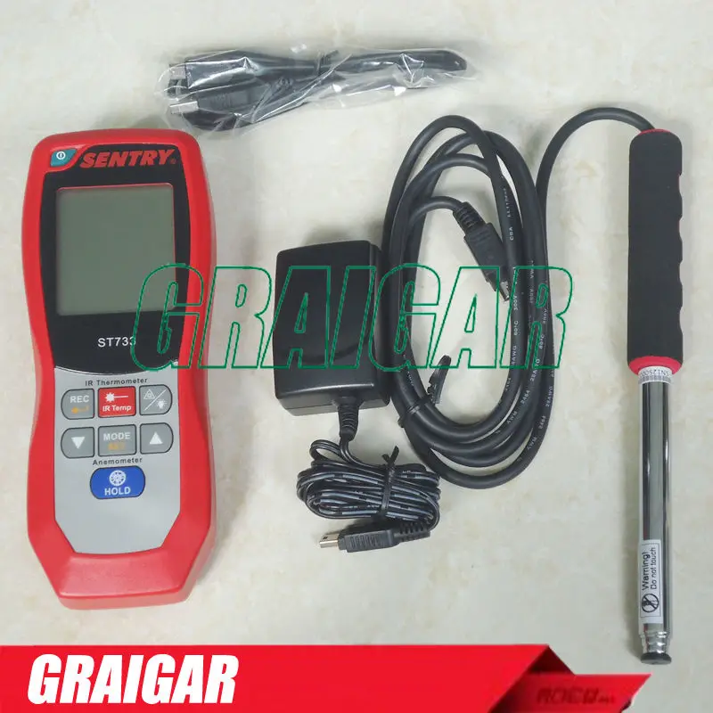 ST-733 Hot Wire Anemometer IR Thermo For Ventilation System | Инструменты