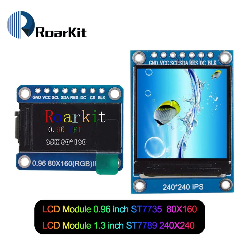 TFT дисплей 0,96/1,3 дюймов ips 7P SPI HD 65K полноцветный ЖК-модуль ST7735 Привод IC 80*160(не OLED) для Arduino