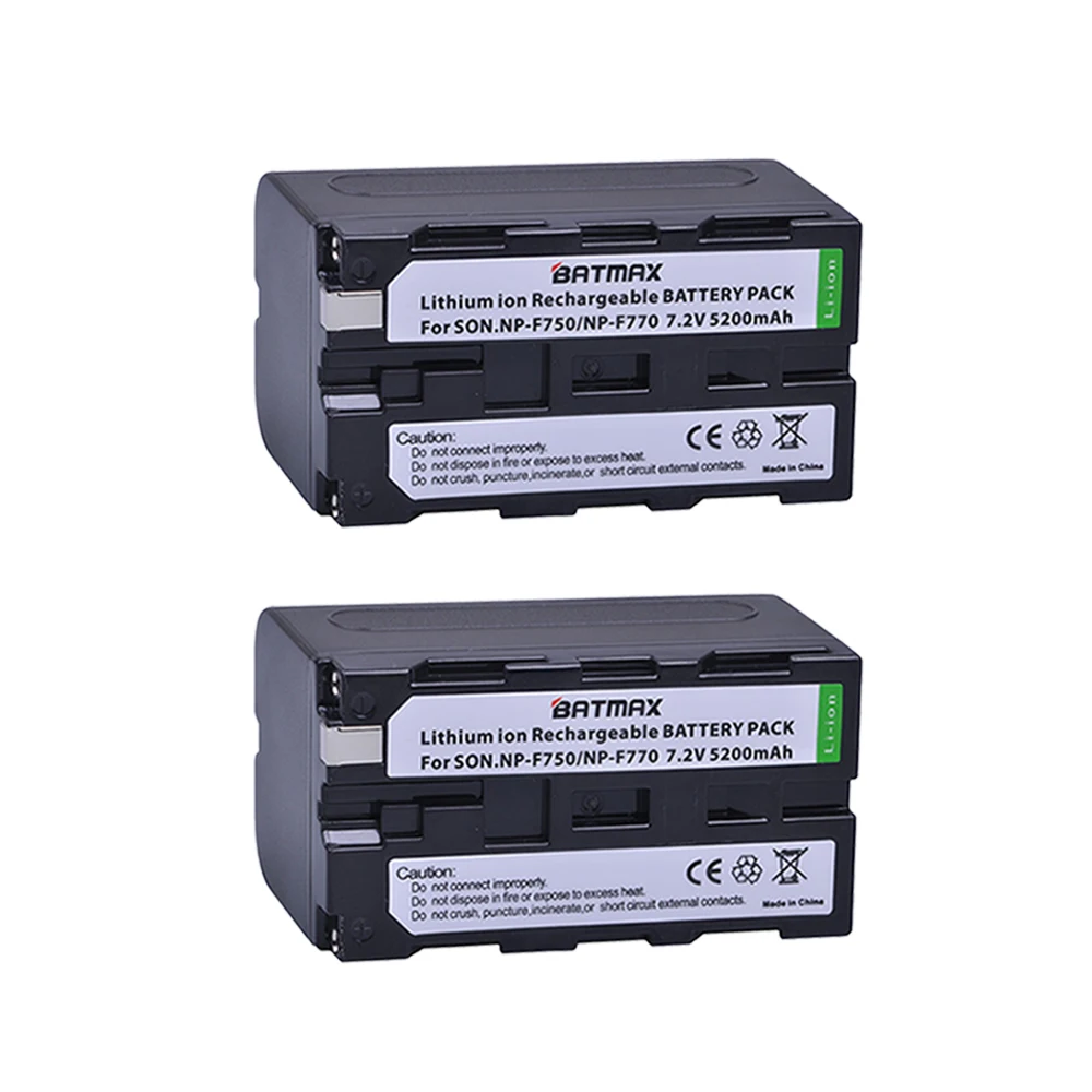 Аккумулятор NP F750 F770 5200 мАч 2 шт. зарядное устройство с двумя USB портами для быстрой